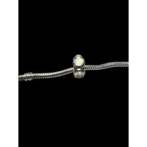 Authentic Pandora white stone cabochon sterling‎ 925 silver charm